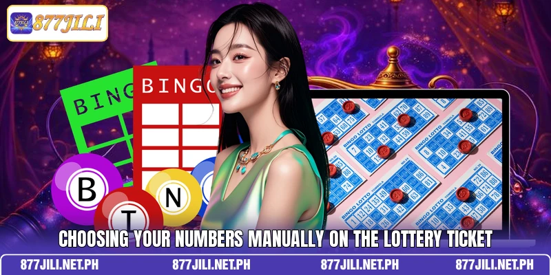 Choosing your numbers manually on the lottery ticket
