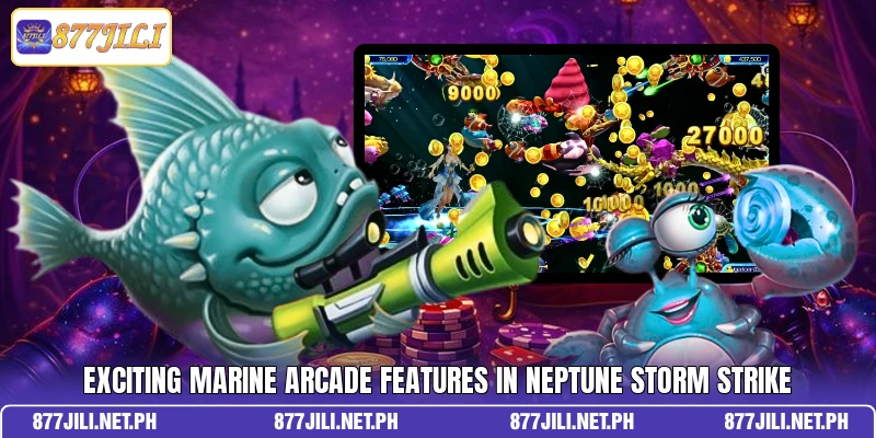 Exciting marine arcade features in Neptune Storm Strike