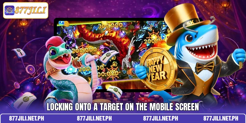 Locking onto a target on the mobile screen