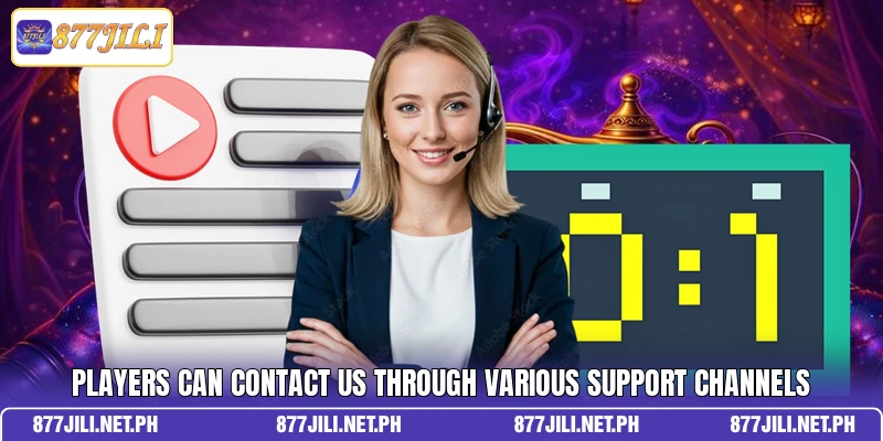 Players can contact us through various support channels