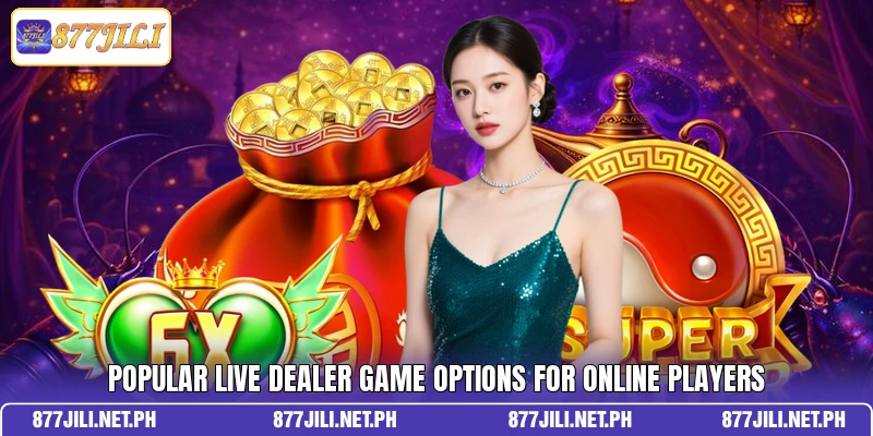 Popular live dealer game options for online players