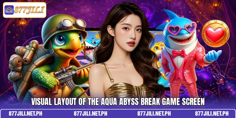 Visual layout of the Aqua Abyss Break game screen